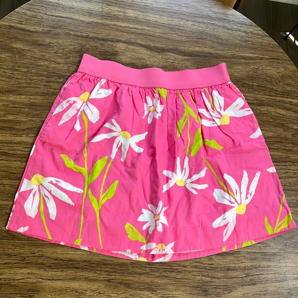 Lilly Pulitzer Pink Skirt with Daisies Small